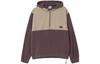 Fleece Paneled Skateboarding Hoodie With Fleece Lining Fleece Clothing Men's Dark Burgundy DA4224-646