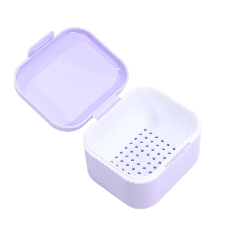 Portable Denture Retainer Soaking Case Multi-Purpose Mouthguards Braces Storage Box Nail Drill Tool Organizer