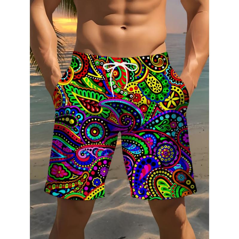 

Men s Beach Shorts - Tropical Style Swimwear S