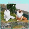 Lifelike Plush Orange Ragdoll Cat Decorative Sculpture Indoor Home Accent Piece