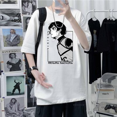 Tricou Anime BLUE LOCK Bachira Meguru pentru bărbați, femei, manga japoneze, maiuri grafice, tricou de vară, 100% bumbac.
