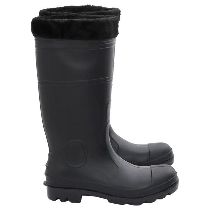 VidaXL Black Rain Boots Size 38-46 PVC