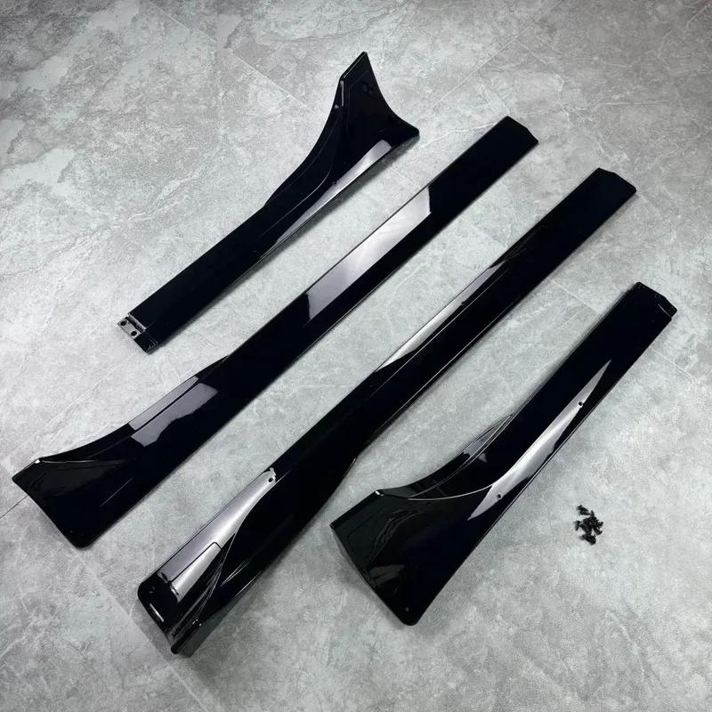 4pcs Side Skirts Spoiler Body Kits For Tesla Model Y 3 Highland Guard Extension Rocker Panels 2017-2024 Splitters Accessories