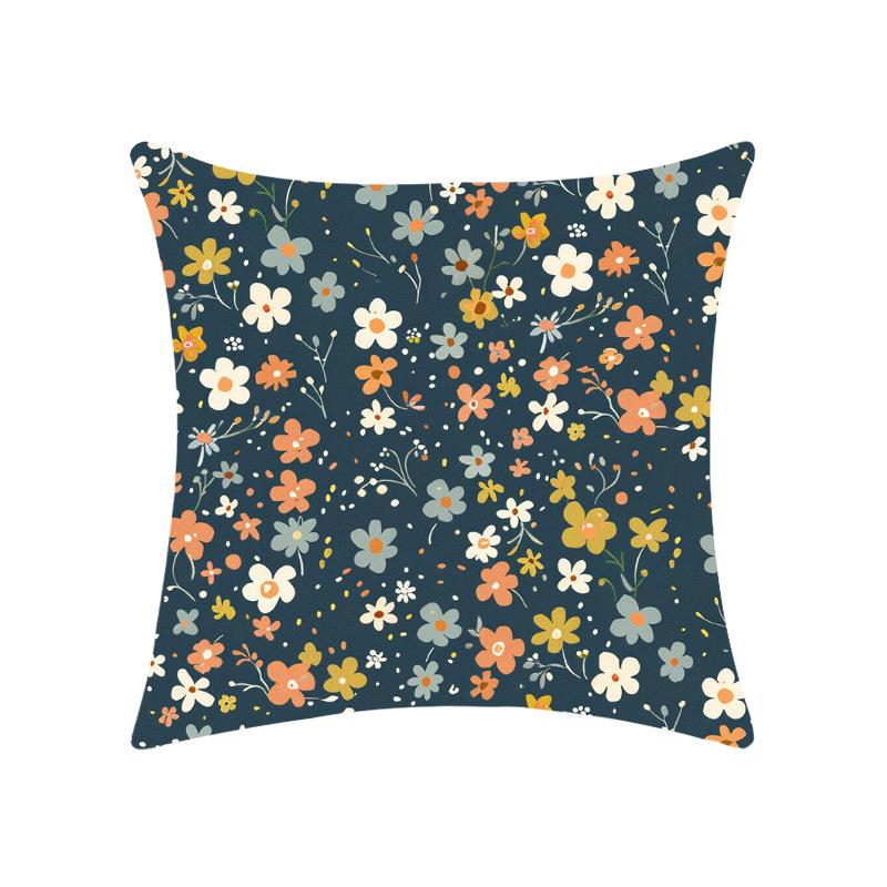 New Floral Floral Series Pillow Case Soft Car Home Decoration Bedroom Bedside Pillow Cushion Cover