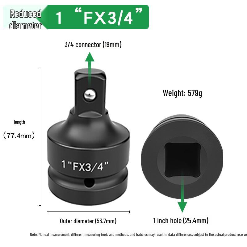 Heavy Duty Air Impact Wrench Flywheel Conversion Adapter Set: Large, Medium, Small