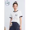 ZIHAN Women's Cotton Feel Cartoon Print Short Sleeve T-Shirt