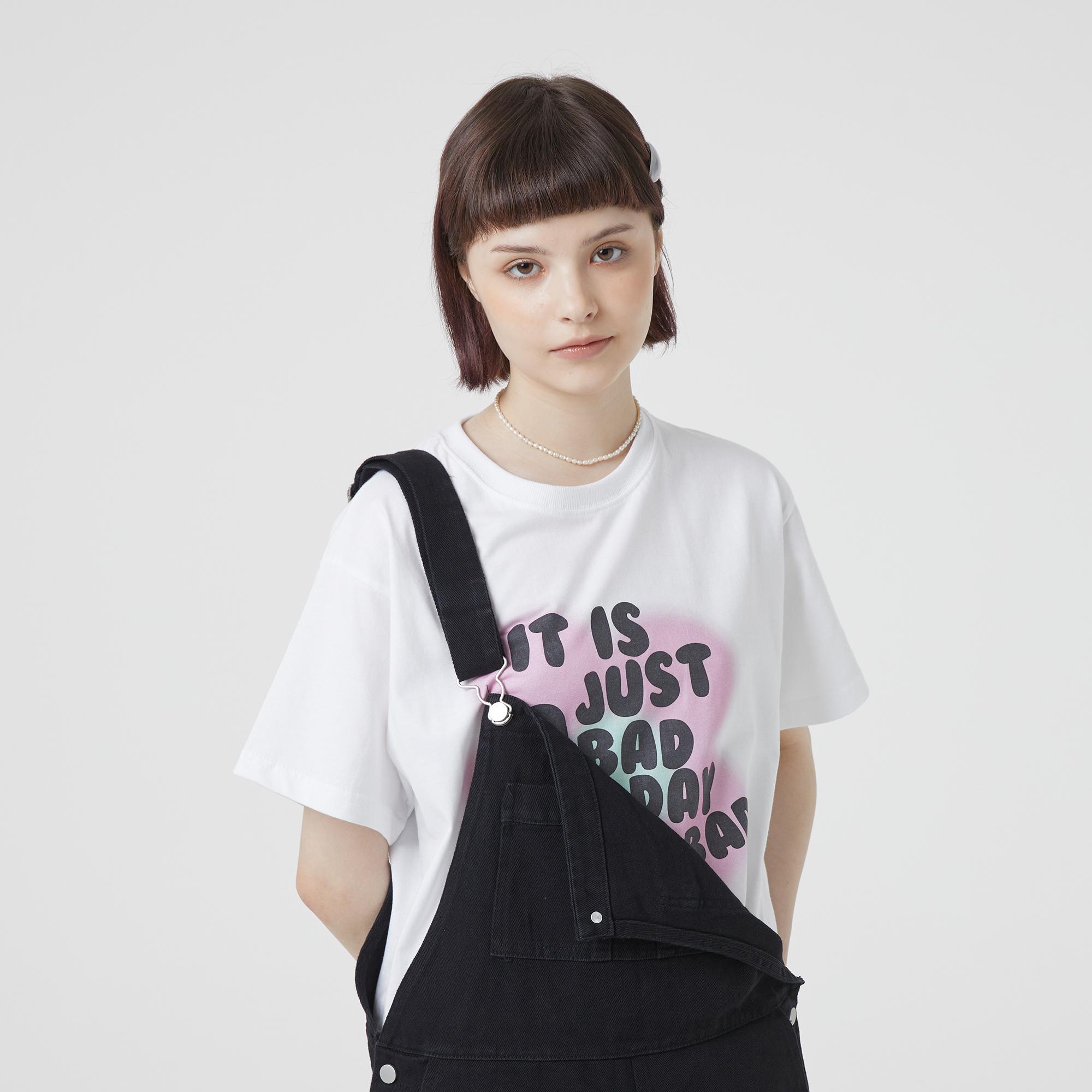 Graph Platform Flower Spray Short Sleeve T-Shirt Pink Pink