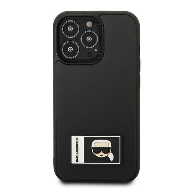 Custodia per iPhone 13 Pro Max Karl Lagerfeld Ikonik Patch Nera