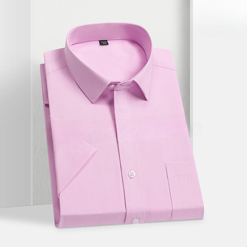 Summer Youth Men's Short Sleeved White Shirt Work Clothes Professional Work Casual Shirts Business Casual Formal Top