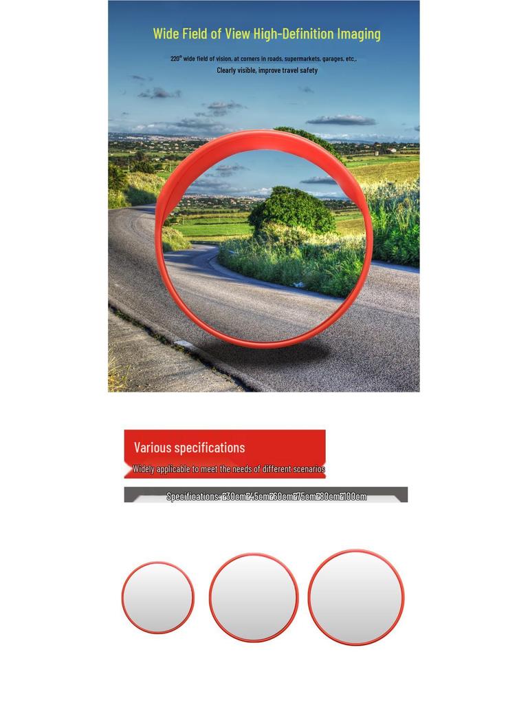 Weitwinkel-Verkehrskonvexspiegel für die Verkehrssicherheit