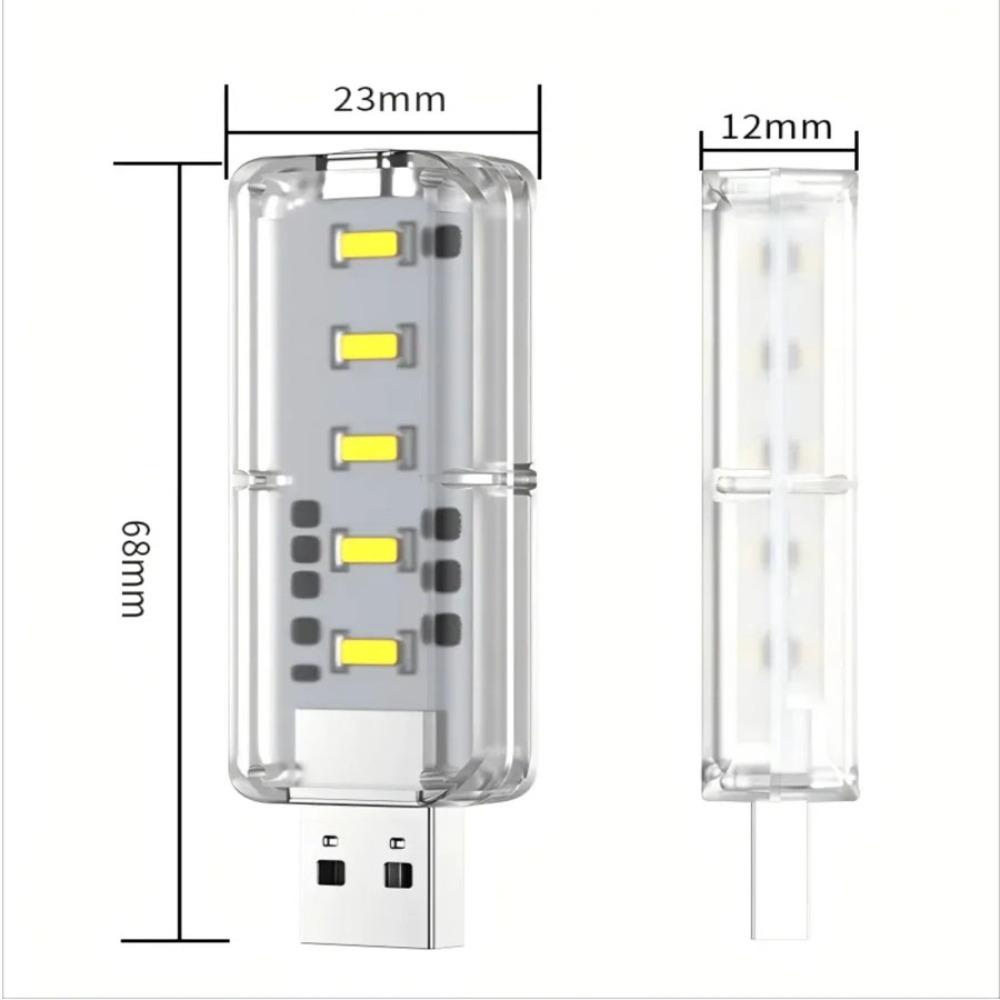 USB Touchschalter Nachtlicht 5 LED Mini Tragbar DC 5V Für Schlafzimmer Arbeitszimmer PC Laptop Mobile Powerbank Einsteckbeleuchtung