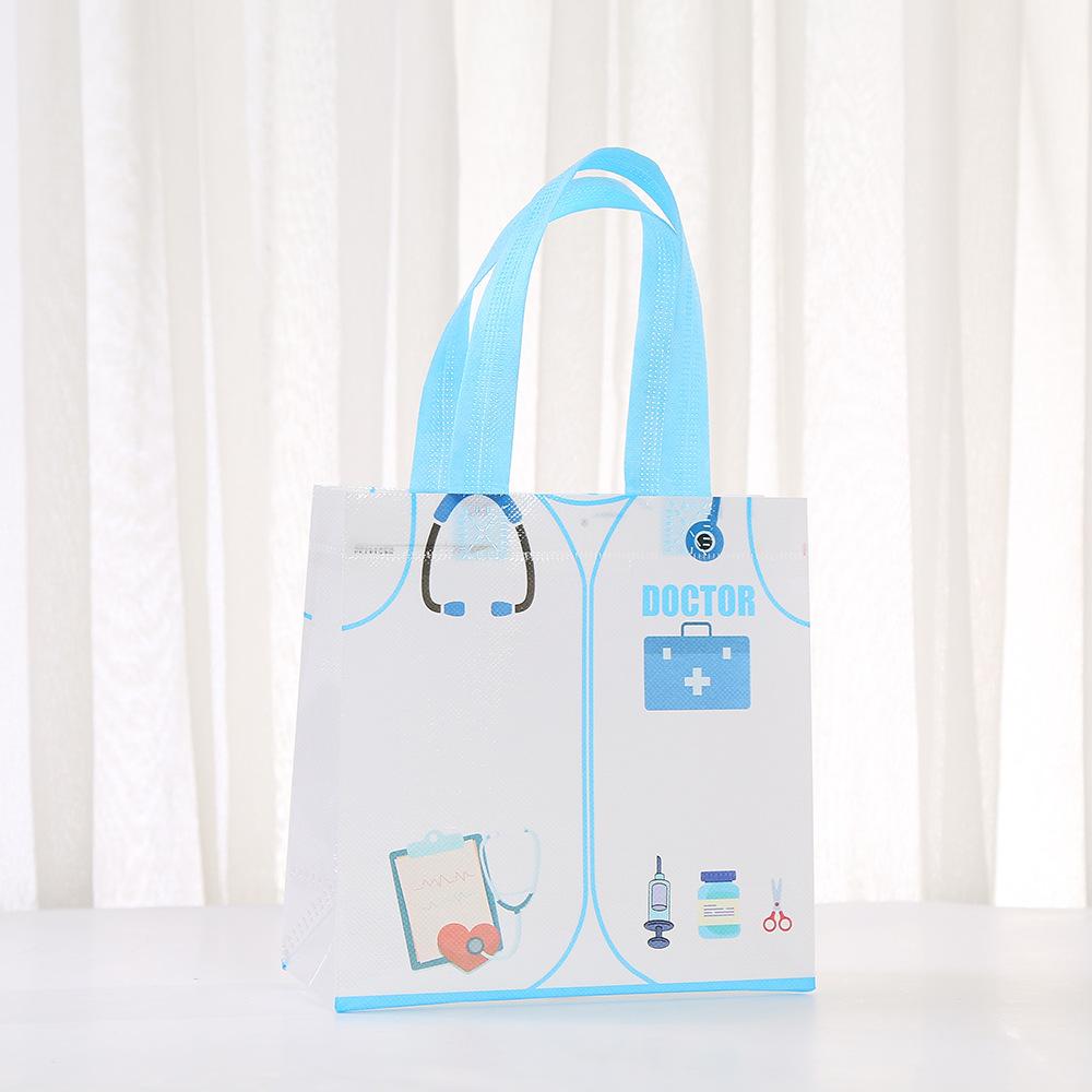 

12/30pcs Work Costume Gift Bags With Handles Party Favor Bags For Firefighter Doctor Police Theme Gifts Candy And Small Presents 12pcs&20x9x20cm