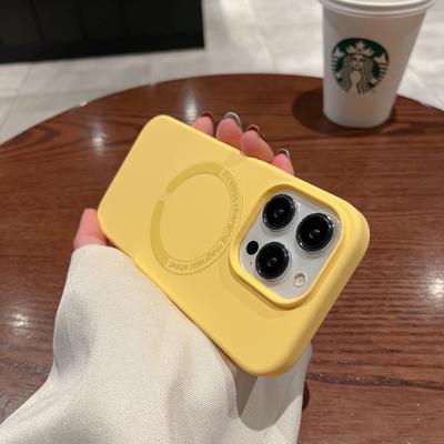 Liquid Silicone Suitable for IPhone16promax Mobile Phone Case Magnetic Suction Apple 14Pro Soft Shell 15pro Protective Case