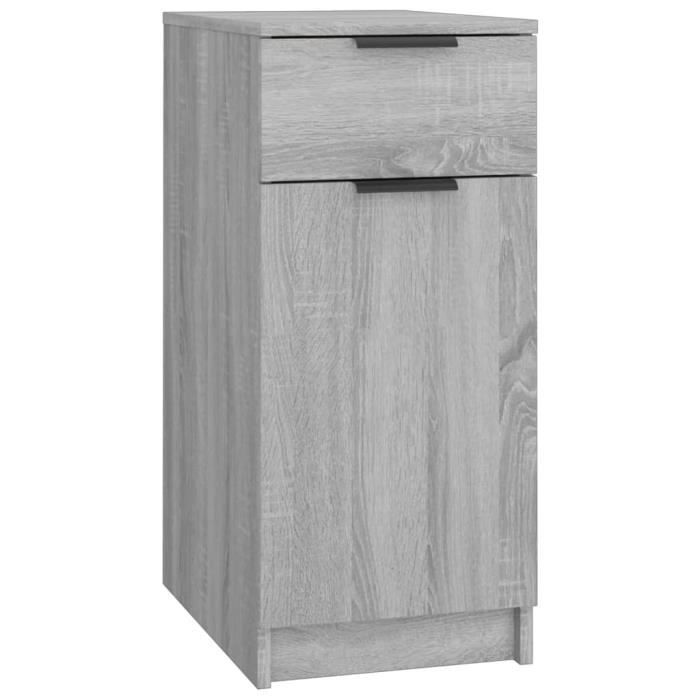 VidaXL Office Cabinet Sonoma Grey 33.5x50x75 Cm Engineered Wood817130