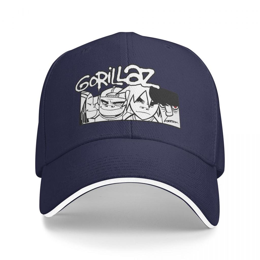 Gorillaz Punk Rock Band Baseballkappen Snapback Baseballmützen Atmungsaktiv Lässig Kappe Outdoor Unisex