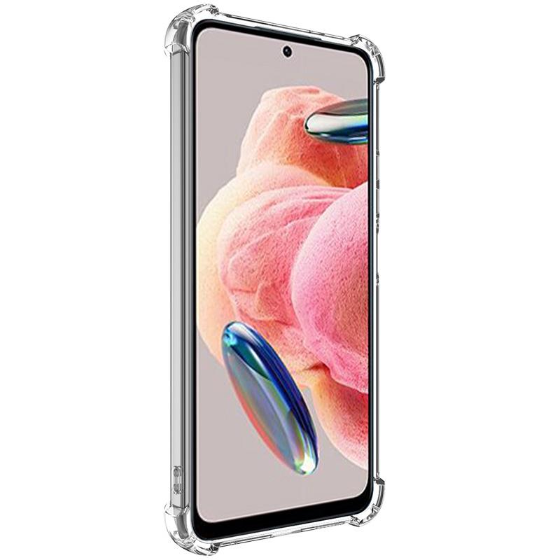 

IMAK UX-4 Series For Xiaomi Redmi Note 12 4G Case Straight Frame Four Corner Shockproof Clear TPU Cover As Shown A
