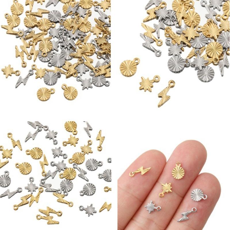 50 sztuk Mały Stalowy Wisiorek Odporny na Rdzę do Naszyjnika Bransoletki Elementy do Tworzenia Biżuterii Akcesoria