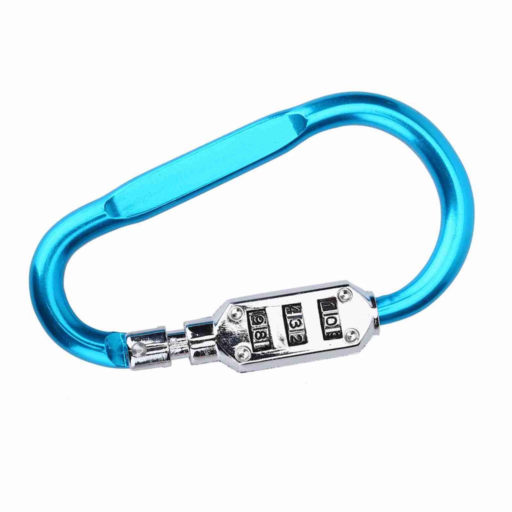 Travel Bag Luggage Security Combination Lock Locking Carabiner Padlock
