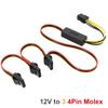 8Pin/6Pin zu Sata Festplatten Netzteil Adapter Anschlusskabel 12V zu 4Pin Molex HDD Stromversorgungskabel