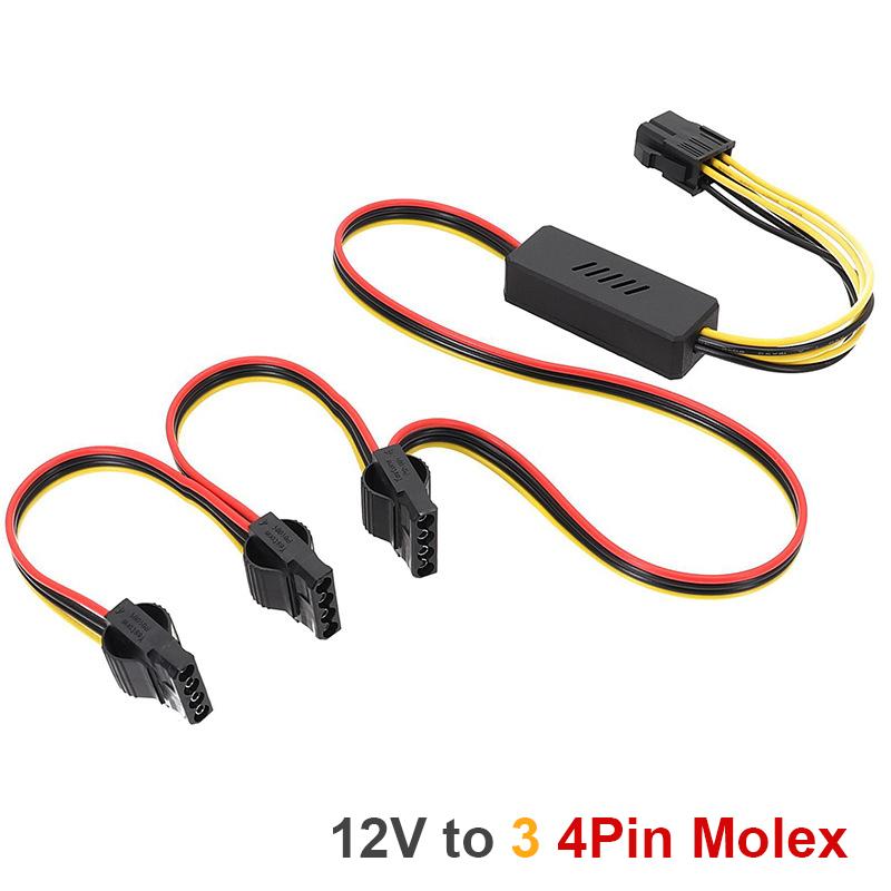 8Pin/6Pin zu Sata Festplatten Netzteil Adapter Anschlusskabel 12V zu 4Pin Molex HDD Stromversorgungskabel