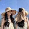Big Brim Sunscreen Neck Empty Top Bucket Hat Bow Summer Sun Hat Outdoor Sunshade Small Sunscreen Hat