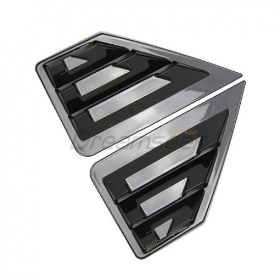 Pair Quarter Side Window Louver Cover For Toyota C-HR CHR 2018- Glossy Black
