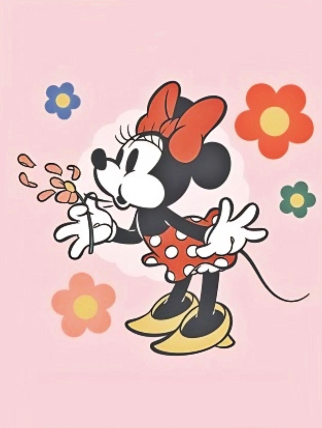 

Алмазная вышивка своими руками Минни Маус Набор для вышивания крестом Мозаичное искусство Алмазная вышивка Полная круглая алмазная Домашнее украшение Round 20x30cm