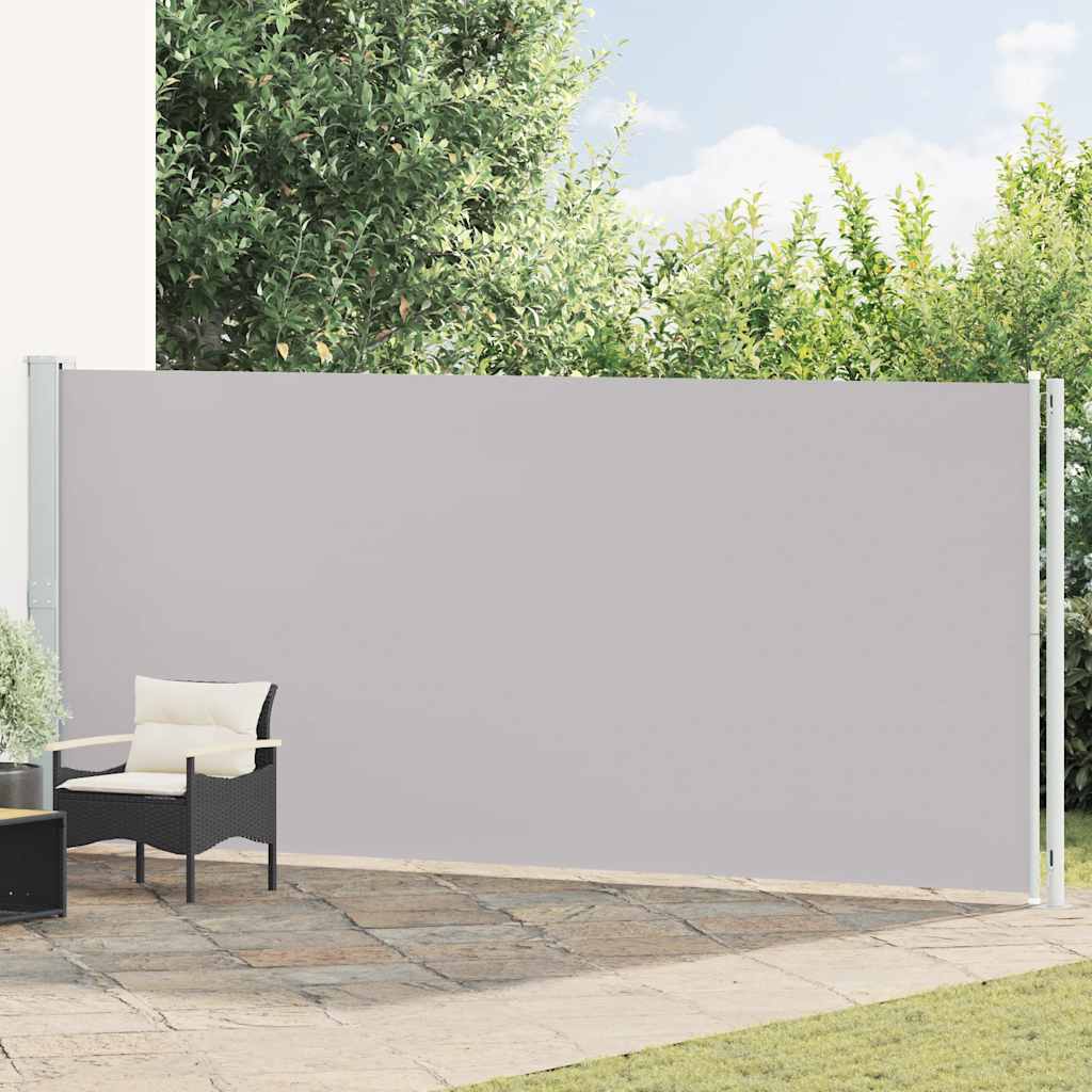 Vidaxl Retractable Side Awning for Terrace, 180 X 600 Cm, Grey