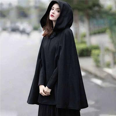 womens hooded cloak jacket