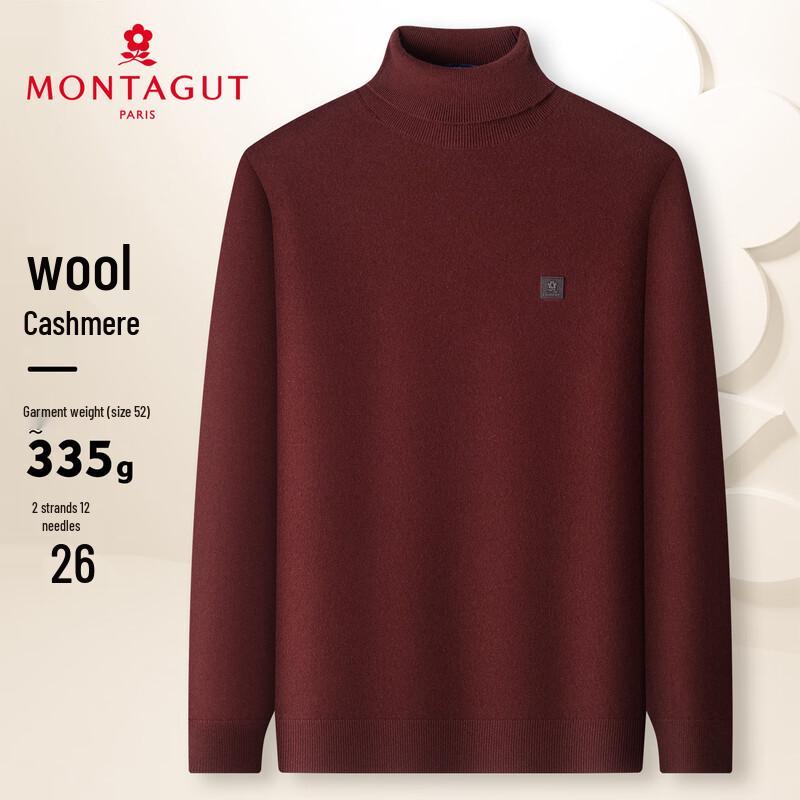 MONTAGUT Męski sweter z golfem z wełny i kaszmiru