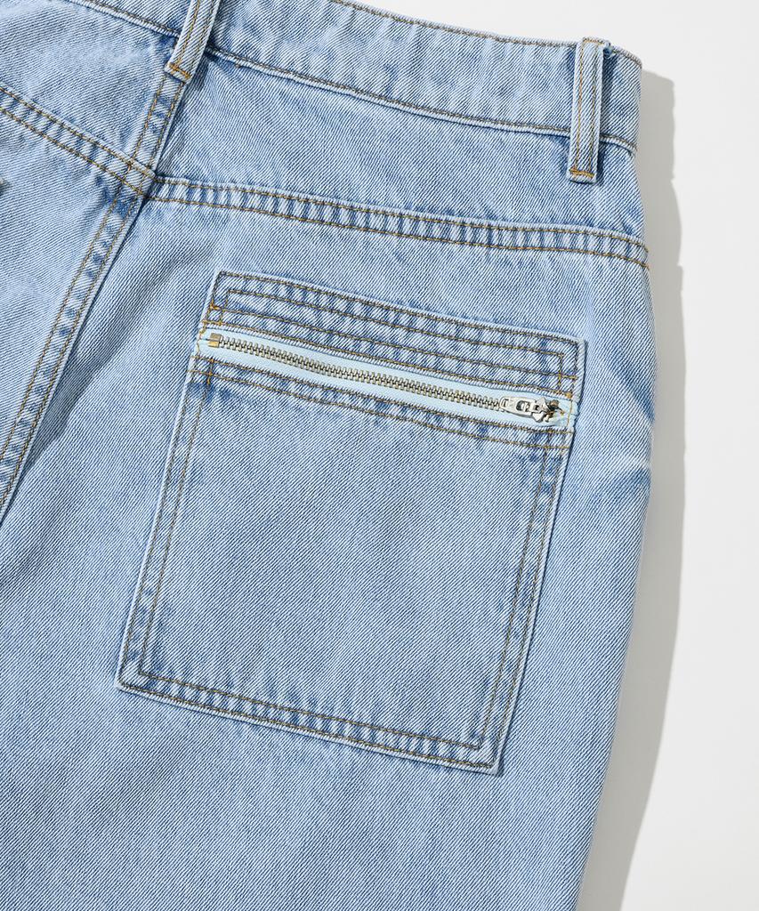 INTEMPOMOOD Engineer Cargo Detail Pants_Light Blue