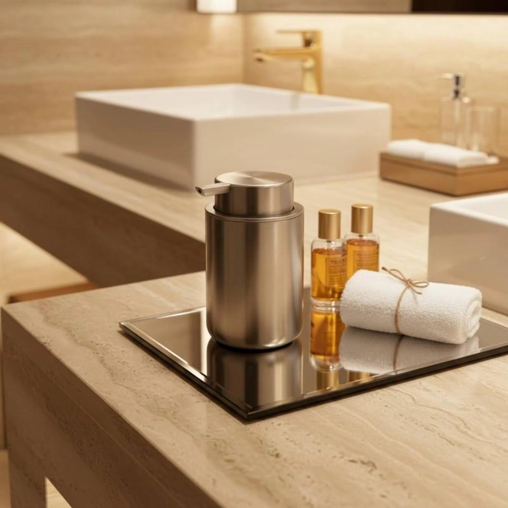 Dispenser per Sapone in Acciaio Inossidabile a Prova di Perdite 160ml Contenitore per Sapone da Piatti Dispenser per Sapone per le Mani Bagno