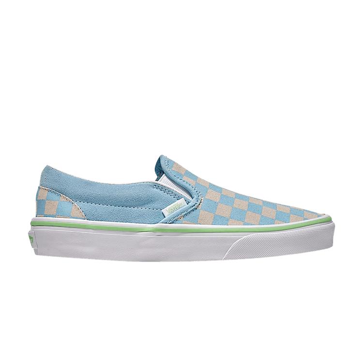 Vans Classic Slip-On Checkerboard - Crystal Blue Unisex Sneakers Pink VN000D6YCAU