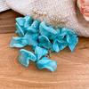 Summer limited~ Silver needle zircon chiffon flower stud earrings sweet vacation style earrings super fairy design fashion earrings