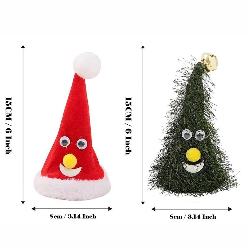 Plush Christmas Tree Hat with Singing Swing Action, Electric Glow, Perfect Toy for Kids, Xmas and New Year Home Decor