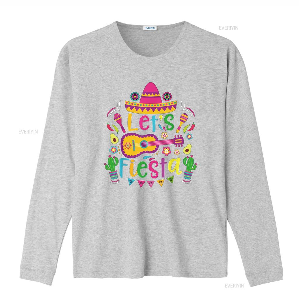 Let s Fiesta Cinco De Mayo Mexican Guitar Cactus T Shirt vintage Washed fashion Casual Soft designer clothes Stylish Breathable