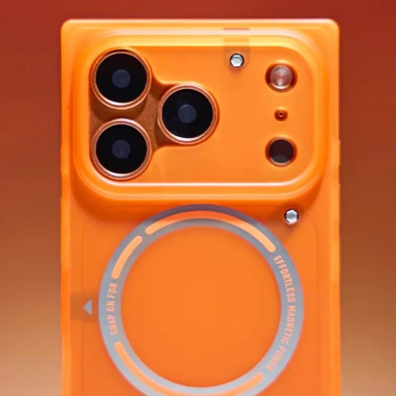 WAKCAS Frosted Phone Case for iPhone 17/18 Pro 17/18 Pro Max 16/17 Pro Magnetic Suction Phone Cover Anti-drop Protective Case