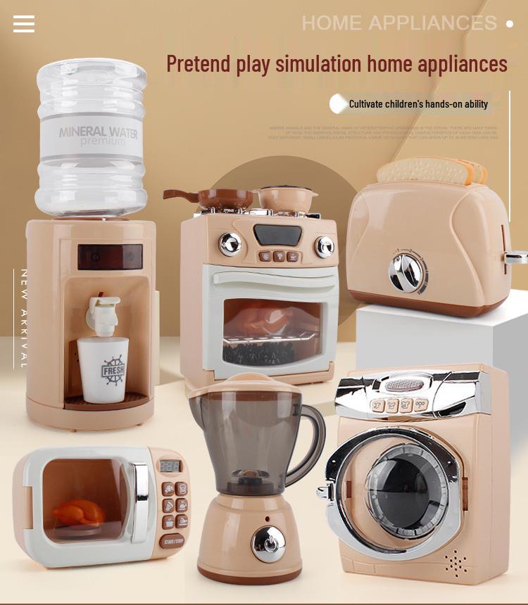 Best-Selling Educational Kitchen Set: Washing Machine, Egg Steamer & Water Dispenser - Creative Play House Appliances