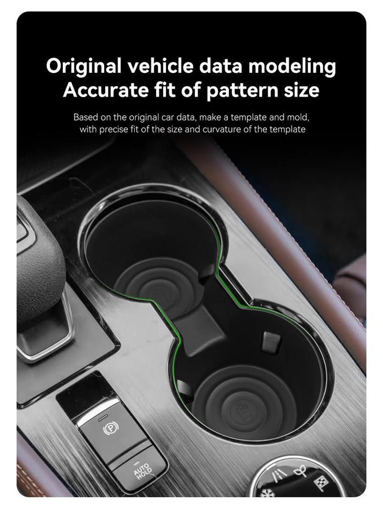 Fits 25 Models of X-TRAIL T33 Series: Central Control Cup Holder Shock Absorption Sleeve & Beverage Limit Storage Seat Limiter.