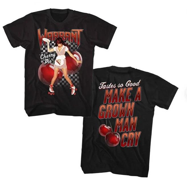 Warrant Cherry Pie Double Sided Black Adult T-Shirt L