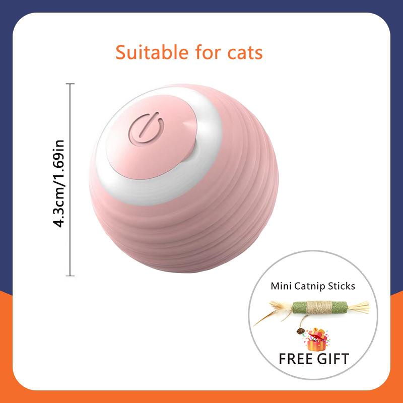 USB dobíjecí interaktivní hračky pro kočky, míčky pro mazlíčky, chytrý automatický elektrický kutálející se míček pro koťata, škrabadla na ocas s kočičí mátou, dárky