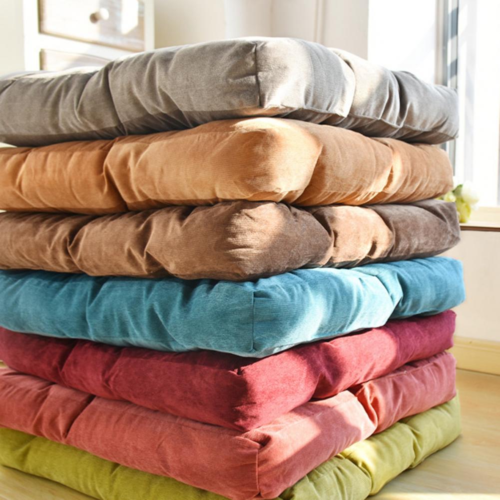 Förtjockad sittdyna fyrkantig stolsdyna hem sittdyna enfärgad dyna kontorsstolsdynor fyrkantiga mjuka sittdynor