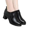 Shoes Spring and Autumn Women's Single Shoes Boots Deep Mouth Leather Shoes High Heels Women's Shoes Short