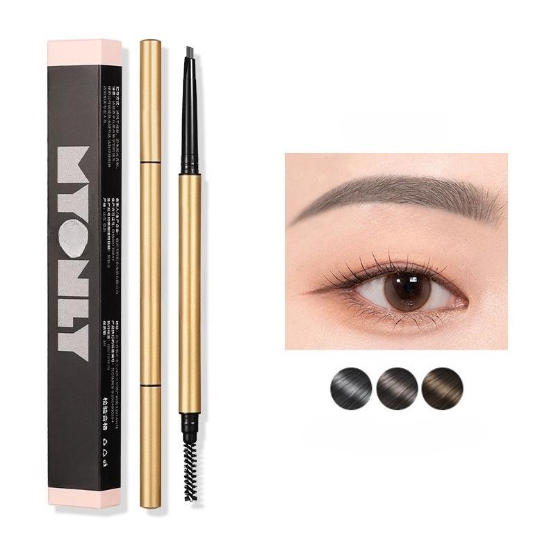 Drewniany ołówek do brwi z pędzelkiem Długotrwały ołówek do brwi Koreańskie kobiety Narzędzie kosmetyczne Ołówek do makijażu oczu Ołówek do brwi Kosmetyki