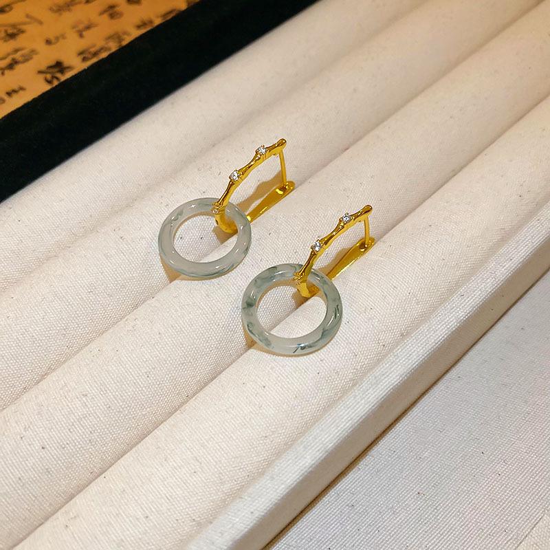 European and American Simple Geometric Beanie Stud Earrings Personalized Trend Earrings Metal Cold Wind Earrings Women