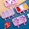 Silicone Ice Cream Mold Reusable Popsicle Moulds Cartoon Animal Mold  Jelly Fruit Ice Cream Mold Summer Kitchen Accessories
