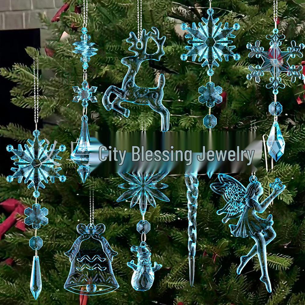 20-piece Fairy Snowflake & Reindeer Bell Set for Christmas Tree and New Year Decor