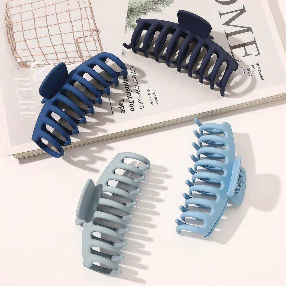 4 Pcs Large Mixed Colors Hair Claw Clips For Thin Hair Thick Hair Non-Slip Hair Grip Styling Accessories For Women And Girl Quality