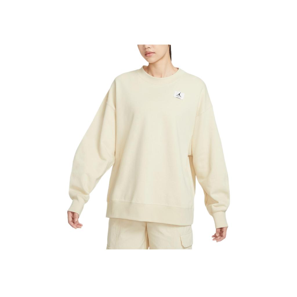 Jordan Logo Patch Detail Crewneck Casual Loose Fleece Pullover Sweatshirt Women sweatshirt Off-White DQ4600234
