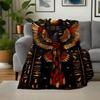 "Golden Egyptian Bird Wall Art Decor"Blanket Flannel Throw Blanket for Sofa, Bed, Travel, Camping, Office, Couch, Chair, And Bed Gift for Ch